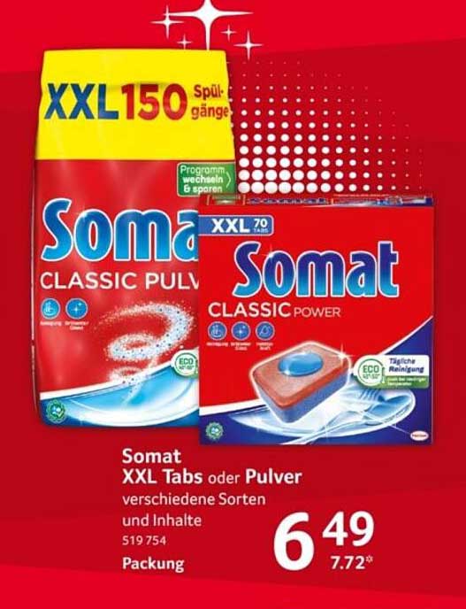 Somat XXL Tabs oder Pulver – verschiedene Sorten und Inhalte