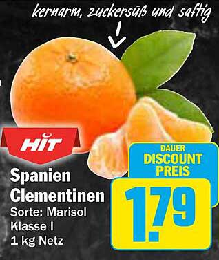 Spanien Clementinen Sorte: Marisol Klasse I 1 kg Netz