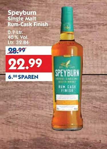Speyburn Single Malt Rum-Cask Finish 0,7 L