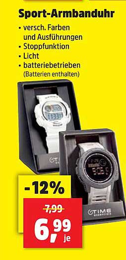 Sport-Armbanduhr - verschieden Farben und Ausführungen
