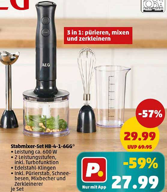 Stabmixer-Set HB-4-1-6GG von AEG