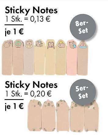 Sticky Notes 8er-Set für nur 1 €