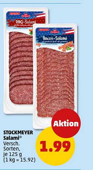 STOCKMEYER Salami* Versch. Sorten, je 125 g