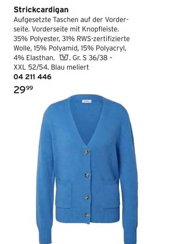 Strickcardigan mit aufgesetzten Taschen