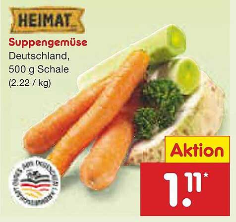Suppengemüse Deutschland, 500 g Schale