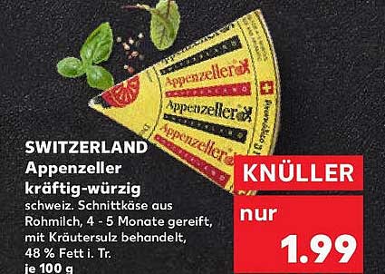 SWITZERLAND Appenzeller kräftig-würzig