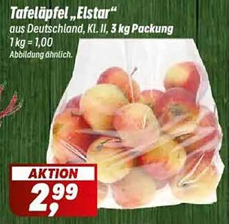 Tafeläpfel „Elstar“ aus Deutschland, Kl. II, 3 kg Packung
