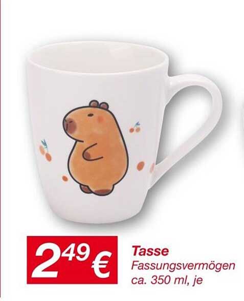 Tasse mit süßem Tierdesign, Fassungsvermögen ca. 350 ml