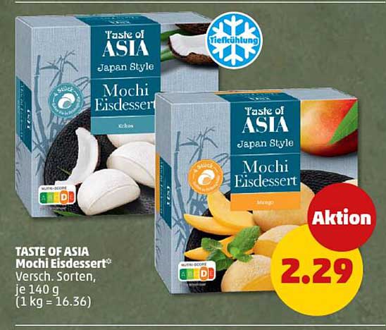 TASTE OF ASIA Mochi Eisdessert 140 g – Verschiedene Sorten