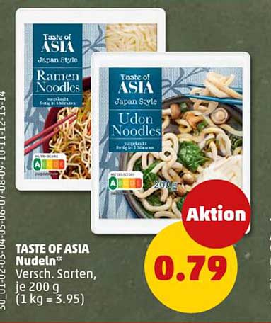 TASTE OF ASIA Nudeln* Versch. Sorten, je 200 g