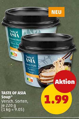TASTE OF ASIA Soup – Verschiedene Sorten, je 220 g