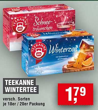 TEEKANNE WINTERTEE - verschiedene Sorten je 18er / 20er Packung