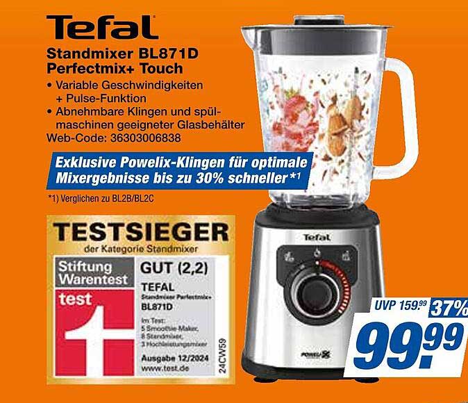 Tefal Standmixer BL871D Perfectmix+ Touch