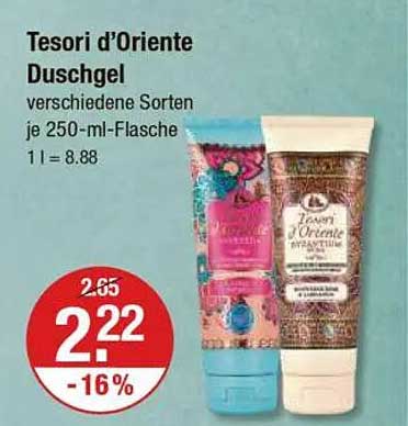 Tesori d'Oriente Duschgel verschiedene Sorten je 250-ml-Flasche