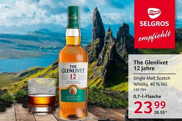 The Glenlivet 12 Jahre Single Malt Scotch Whisky, 40 % Vol.