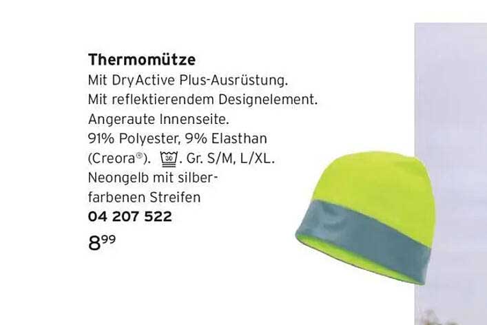 Thermomütze mit DryActive Plus-Ausrüstung