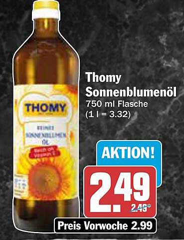 Thomy Sonnenblumenöl 750 ml Flasche
