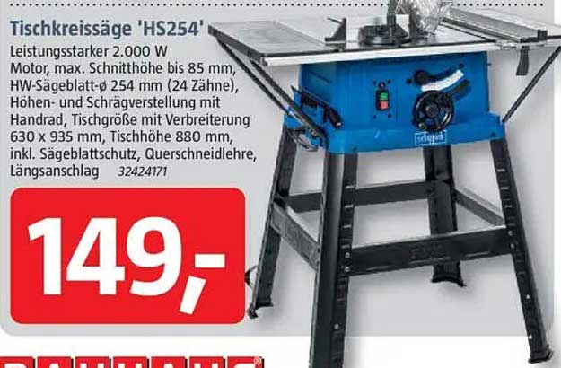 Tischkreissäge 'HS254'