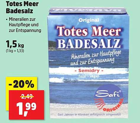 Totes Meer Badesalz 1,5 kg - Mineralien zur Hautpflege und zur Entspannung