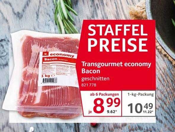 Transgourmet economy Bacon geschnitten