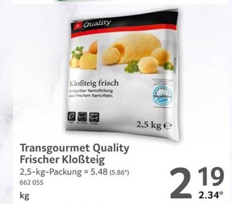 Transgourmet Quality Frischer Kloßteig