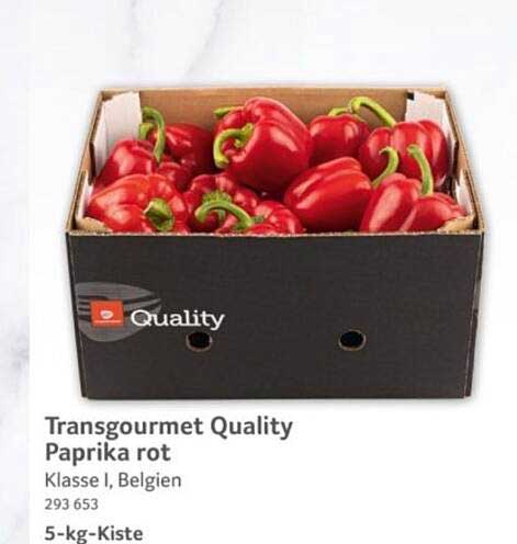 Transgourmet Quality Paprika rot 5-kg-Kiste