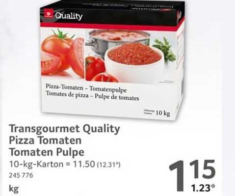 Transgourmet Quality Pizza Tomaten Tomatenpulpe