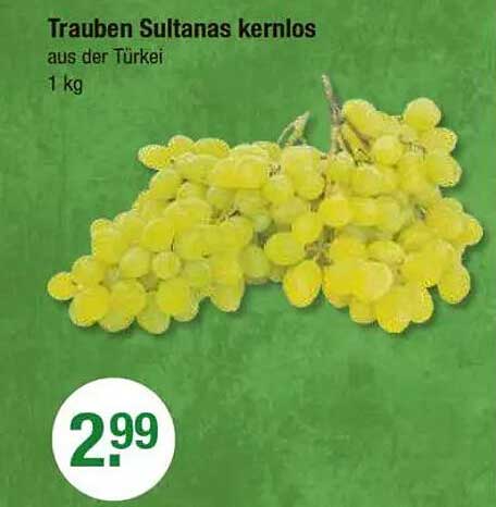 Trauben Sultanas kernlos aus der Türkei - 1 kg