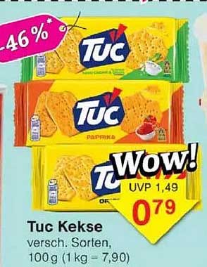 Tuc Kekse - verschiedene Sorten, 100 g