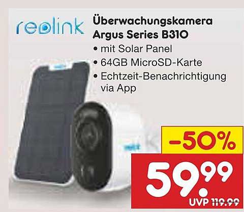 Überwachungskamera Argus Series B310 mit Solar Panel