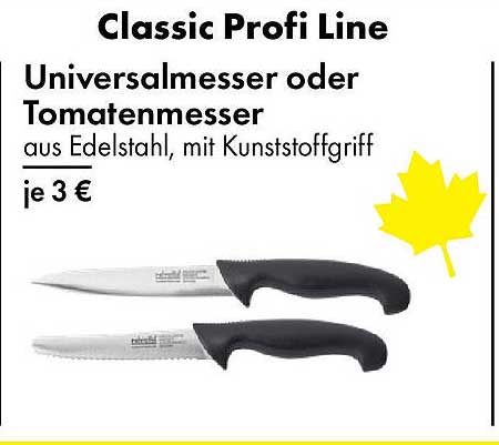 Universal- oder Tomatenmesser aus der Classic Profi Line für je 3 €