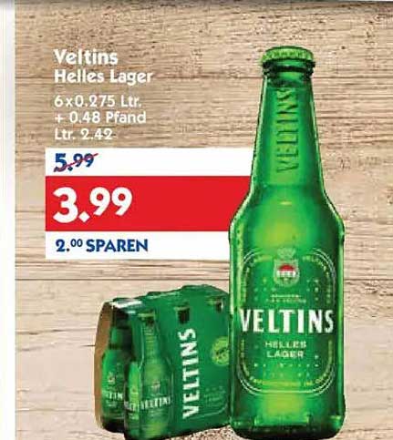 Veltins Helles Lager 6x0,275 L Preisaktion