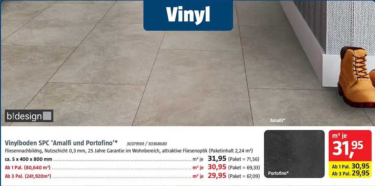Vinylboden SPC 'Amalfi und Portofino'