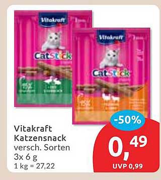Vitakraft Katzensnack - versch. Sorten, 3x6g
