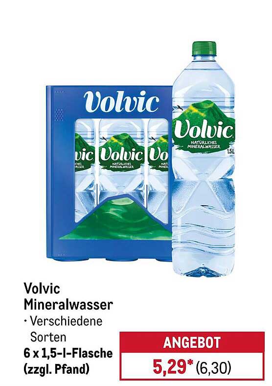 Volvic Mineralwasser 6 x 1,5 l Flasche (zzgl. Pfand)