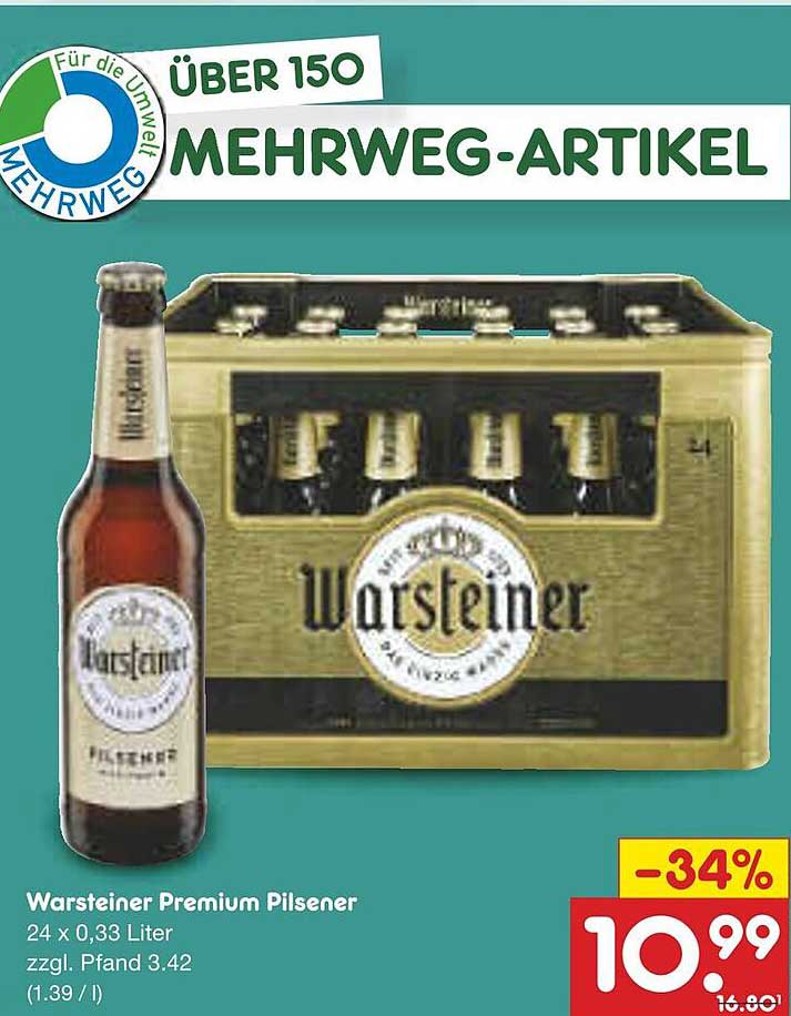 Warsteiner Premium Pilsener 24 x 0,33 Liter