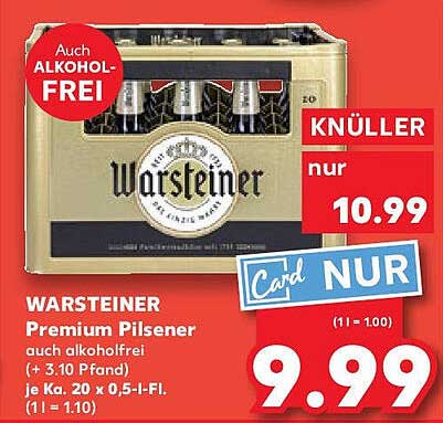 WARSTEINER Premium Pilsener auch alkoholfrei