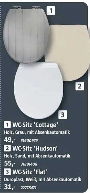 WC-Sitz 'Cottage' - Holz, Grau, mit Absenkautomatik
