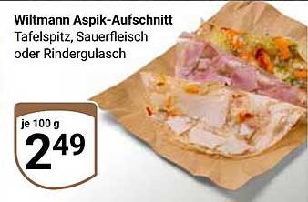 Wiltmann Aspik-Aufschnitt Tafelspitz, Sauerfleisch oder Rindergulasch