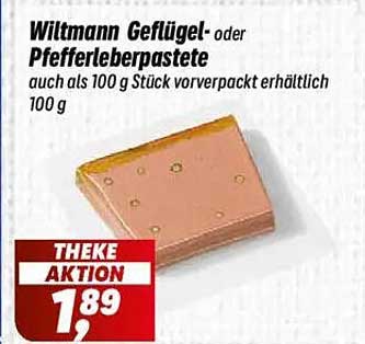 Wiltmann Geflügel- oder Pfefferleberpastete – 100 g