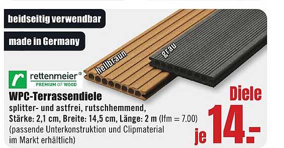 WPC-Terrassendiele - beidseitig verwendbar, nachhaltig und rutschhemmend