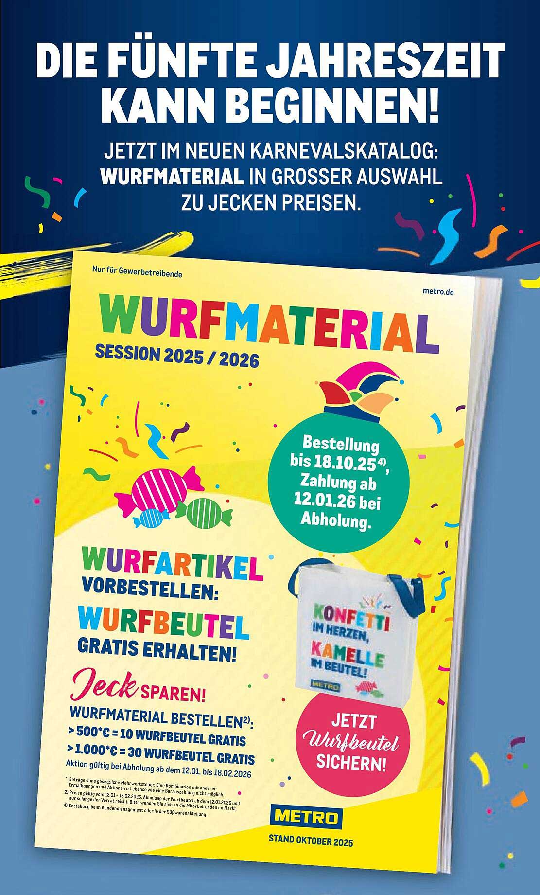 Wurfmaterial - Jetzt bestellen und Wurfbeutel gratis erhalten!