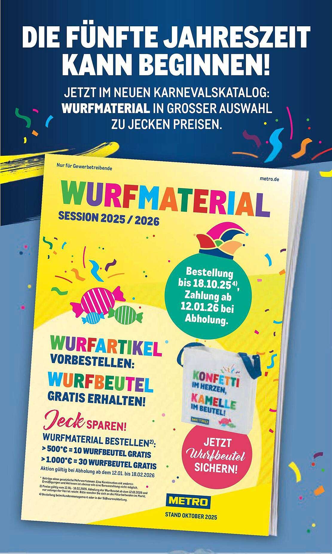 Wurfmaterial Karnevalskatalog 2025/2026