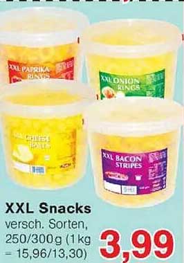 XXL Snacks – verschiedene Sorten, 250/300 g
