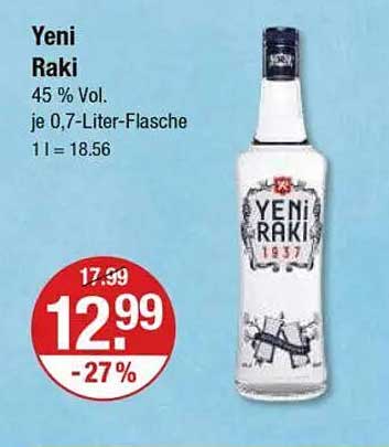 Yeni Raki 0,7 Liter - 45 % Vol.