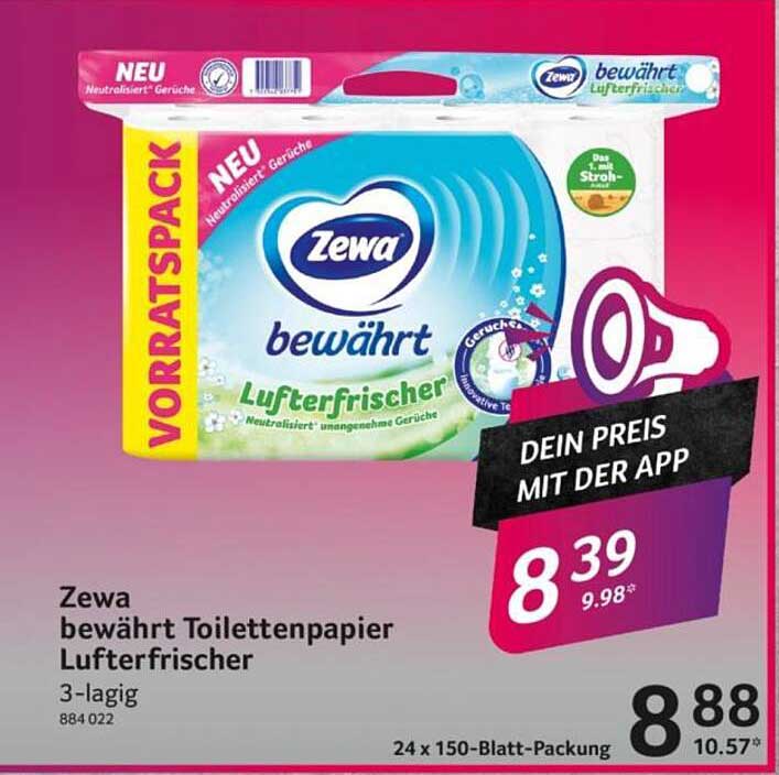Zewa bewährt Toilettenpapier Luftfrischer 3-lagig