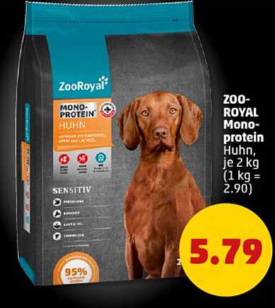 ZOO-ROYAL Mono-Protein Huhn, je 2 kg