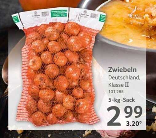 Zwiebeln Deutschland, Klasse II – 5-kg-Sack für nur 2,99 €