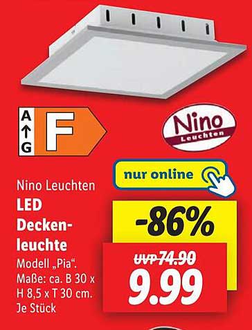 Nino Leuchten Led Deckenleuchte Paul