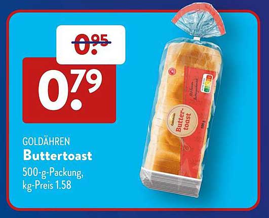 GOLDÄHREN Buttertoast 500-g-Packung